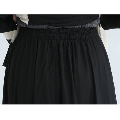 Asymmetry Ruffle Bi-Color Skirt【TR3172】