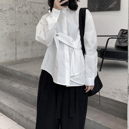 Loose Button Collared Shirt【TR3122】