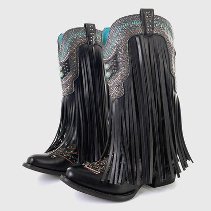 Cowgirl  Fringe Boots【TR3377】