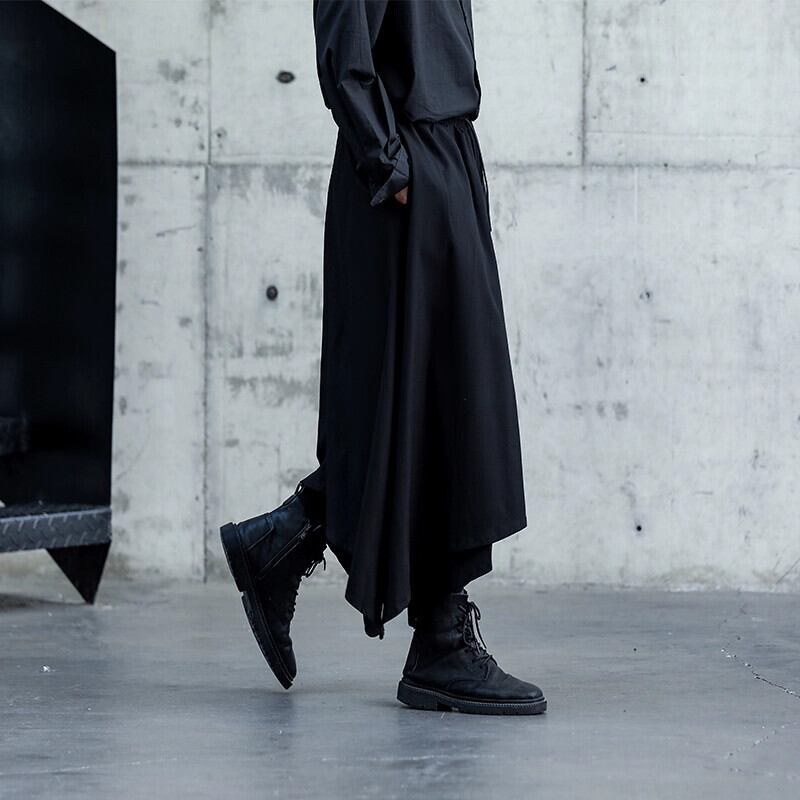 Irregular Hem Cropped Culottes【TR3276】