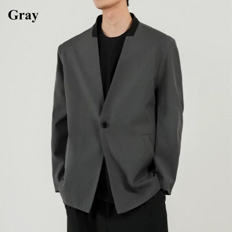 Contrast Collar Tailored Jacket【TR3330】