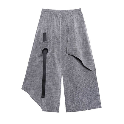 〈Unisex〉Wide Irregular Cropped Pants【TR1351】