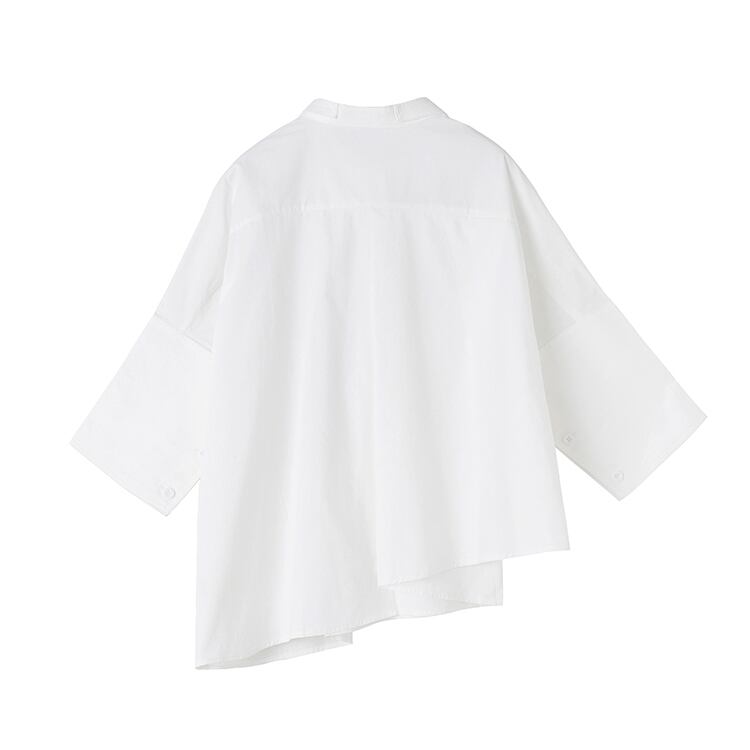 〈Unisex〉Wrap Nichi Irregular Shirt【TR1422】