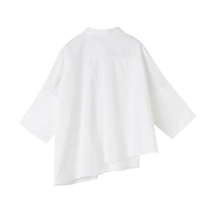 〈Unisex〉Wrap Nichi Irregular Shirt【TR1422】