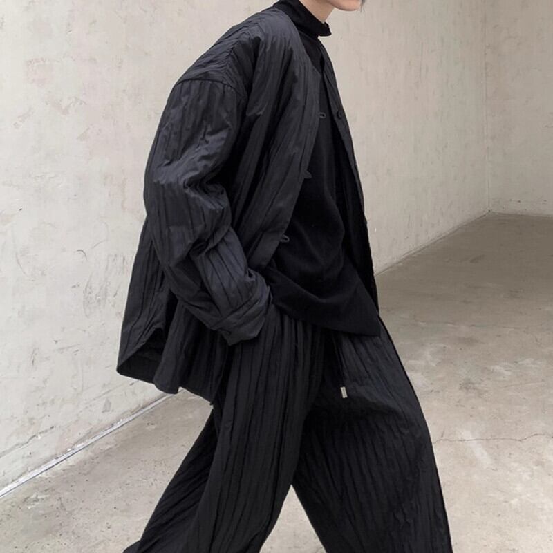 Pleats No-Collar Jacket【TR3244】