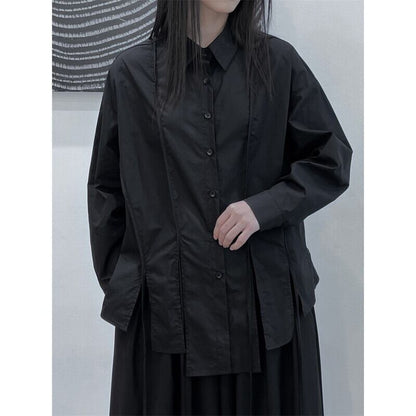 Hem-Slit Nichi Collared Shirt【TR3107】