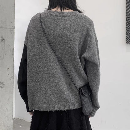 Bi-Color Unique Knit Jacket【TR3265】