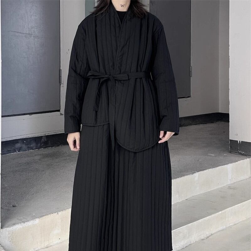 Asymemtry Ribbon Pleats Jacket【TR3255】