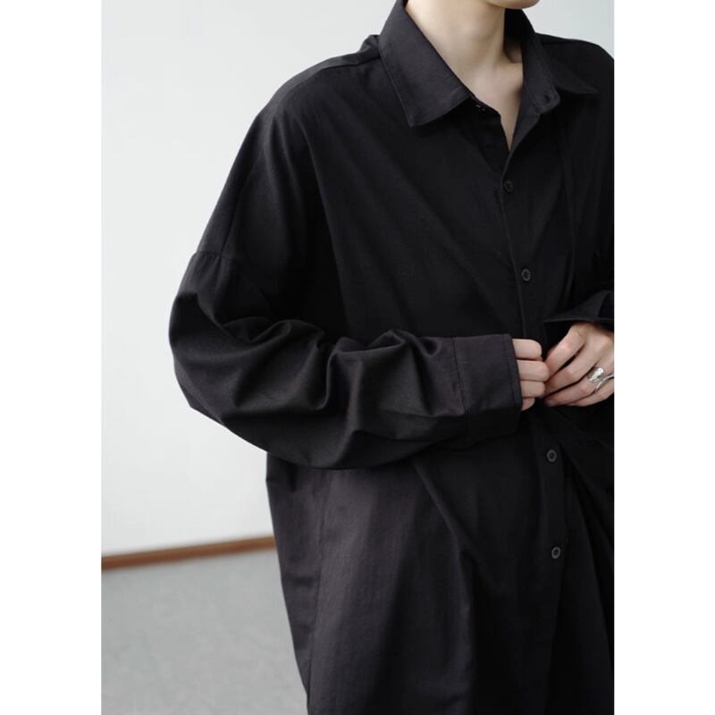 Asymmetric Tie Collared Shirt【TR3332】