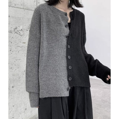 Bi-Color Unique Knit Jacket【TR3265】