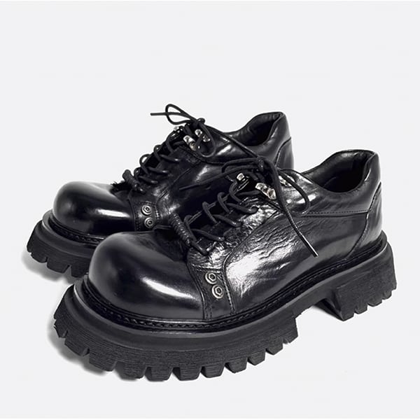 Pleated Metallic Casual Shoes【TR3408】