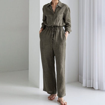 〈Unisex〉Wide Leg Jump Suit Setup【TR2880】