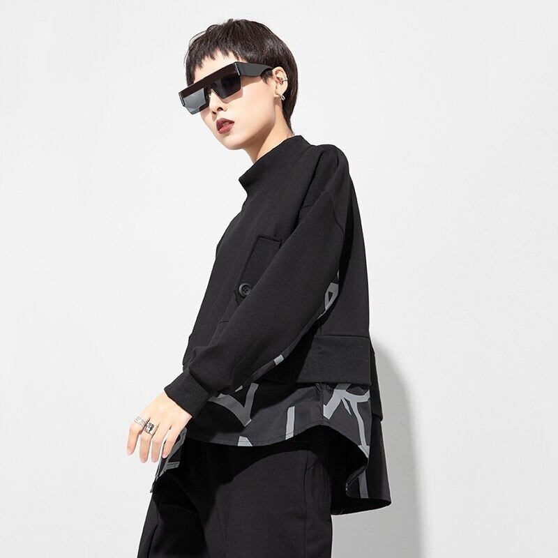 〈Unisex〉Docking Long Sleeve Sweat Shirt【TR1263】