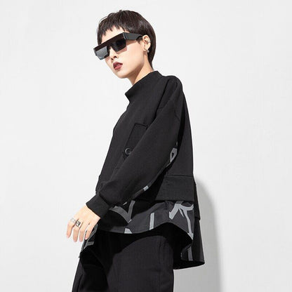 〈Unisex〉Docking Long Sleeve Sweat Shirt【TR1263】