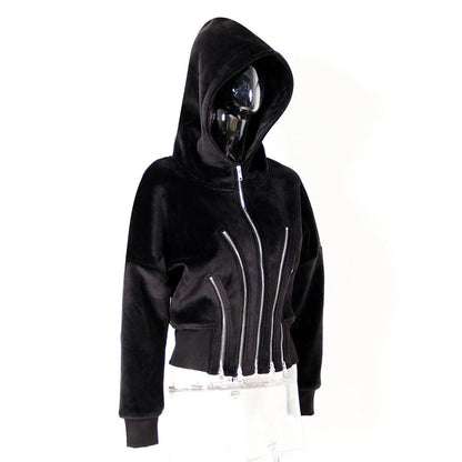 〈Unisex〉High Irregular Velvet Jacket【TR1229】