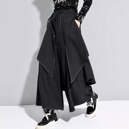 〈Unisex〉High Waist Long Wide Pants【TR1156】