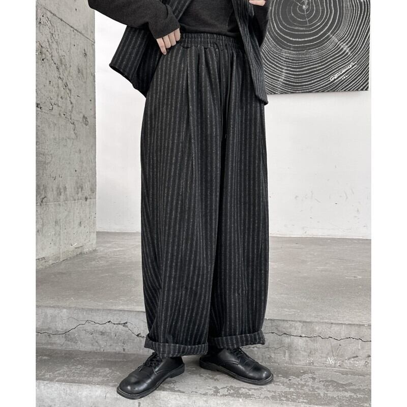 Stripe Wide-Leg Pants【TR3198】