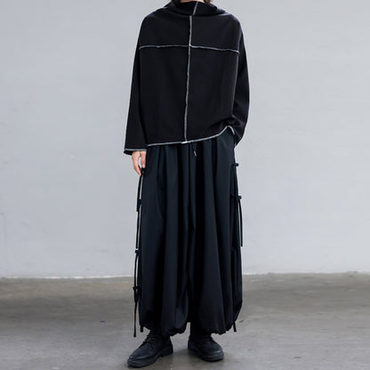 Side Ribbon Wide Jogger Pants【TR3277】