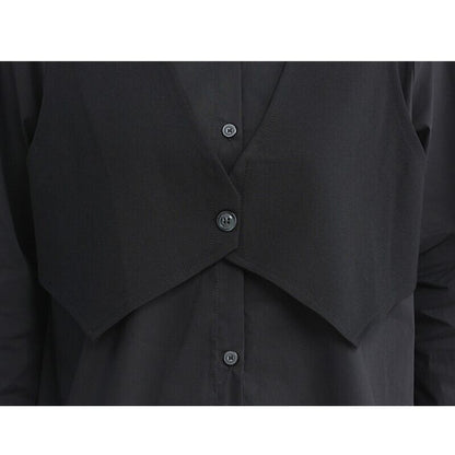 Fake-Layered Vest Collared Shirt【TR3135】