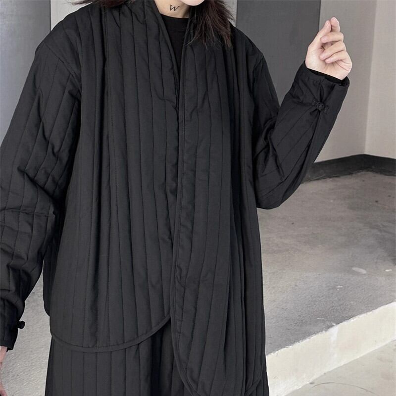Asymemtry Ribbon Pleats Jacket【TR3255】