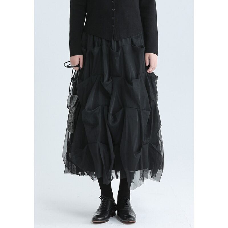 Asymmetry Tulle Skirt【TR3162】