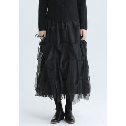 Asymmetry Tulle Skirt【TR3162】