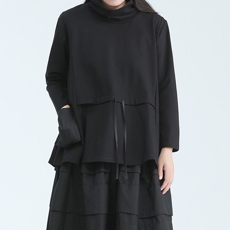 Off-Turtle Drawstring T-Shirt【TR3149】