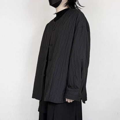 Crumpled Texture Minimal Jacket【TR3362】
