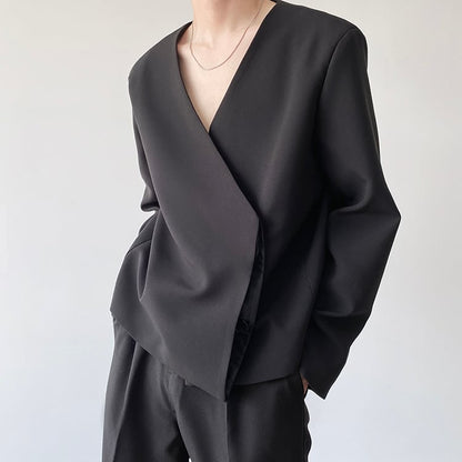 Casual Collarless Jacket【TR2481】