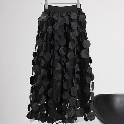 Mesh Long Three-dimensional Skirt【TR1338】