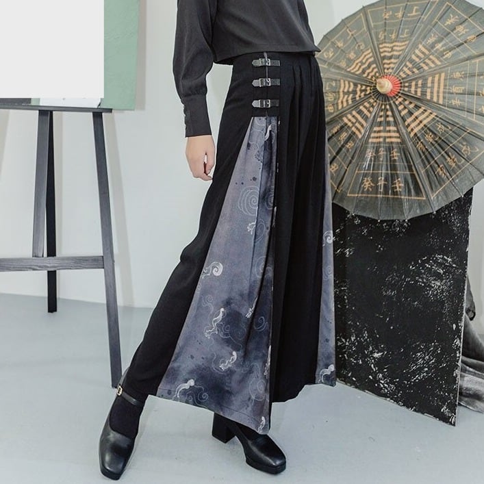 〈Unisex〉Patchwork Wide Pants【TR1168】
