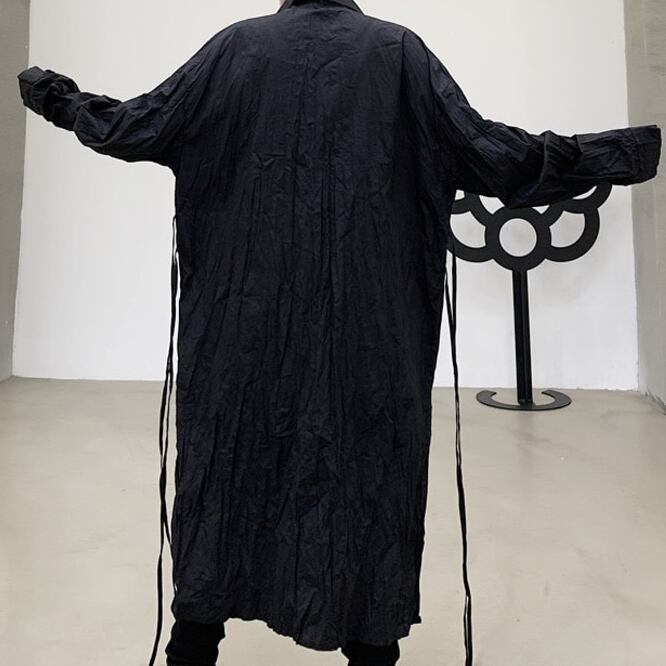 Crumply Oversize Long Shirt【TR3076】