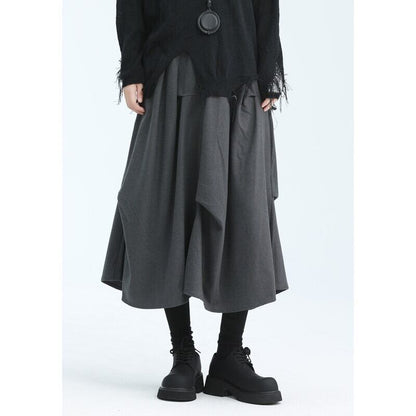 Asymmetru Wool Skirt【TR3151】