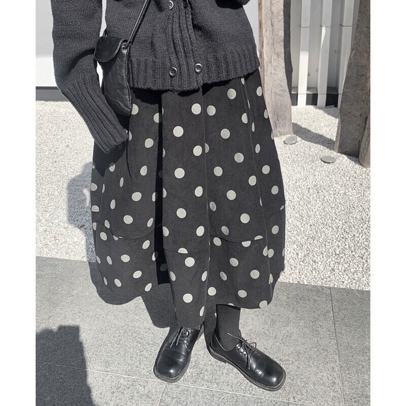Tiered Corduroy Skirt【TR3152】