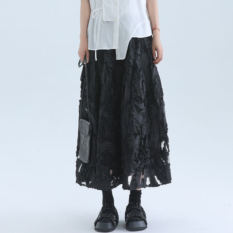 Flower Mesh Skirt【TR3181】