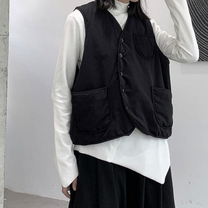 Asymmetry Curve Vest【TR3234】