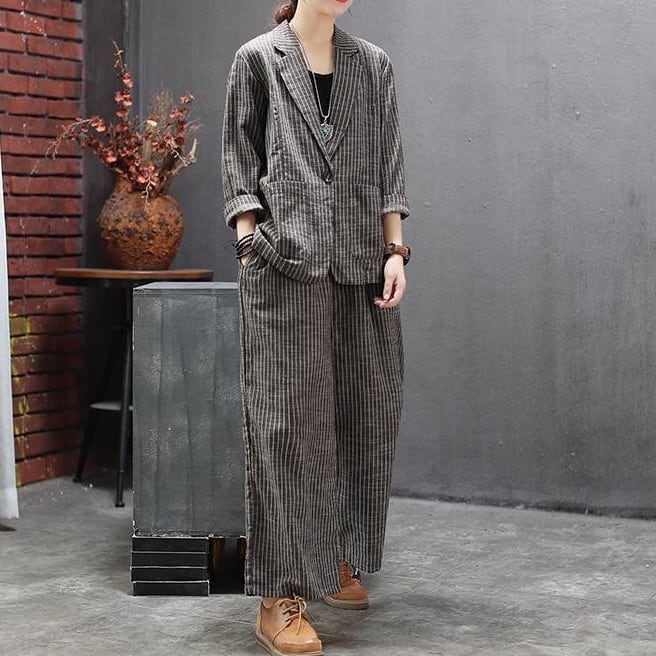 Wild Wide Leg Pants Setup【TR2848】