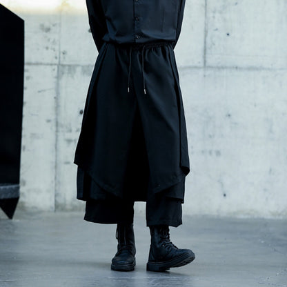 Layered-look Cropped Pants【TR3299】