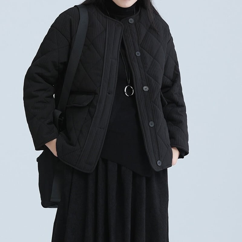 No-Collar Diamond Jacket【TR3252】