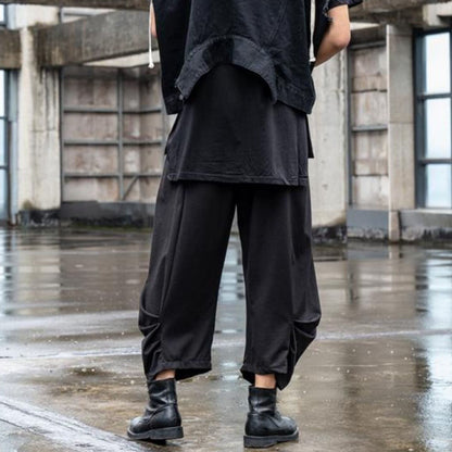 Gathered Hem Cropped Pants【TR3309】