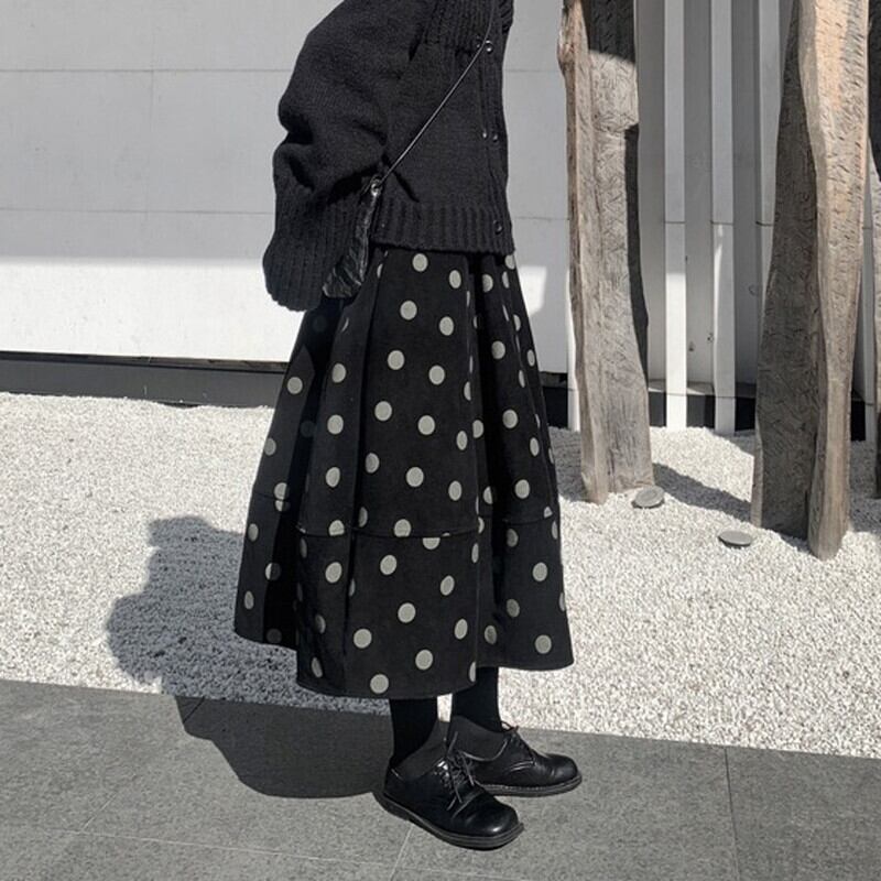 Tiered Corduroy Skirt【TR3152】