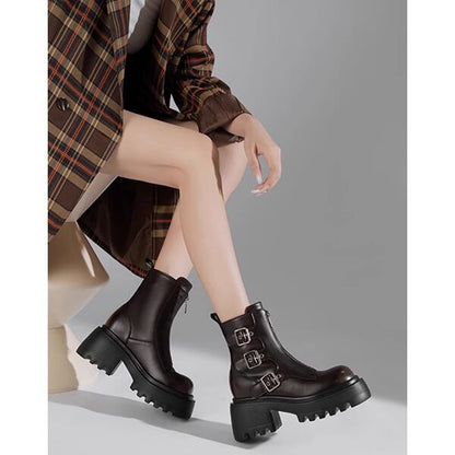 Metal Belt Martin Boots【TR3389】