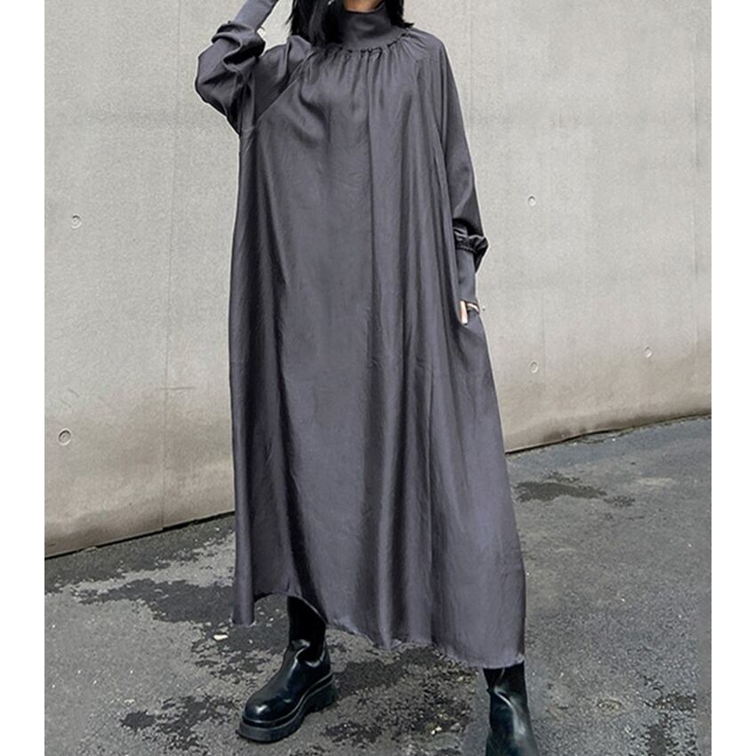 Shadow High-neck All-in-one Dress【TR0474】