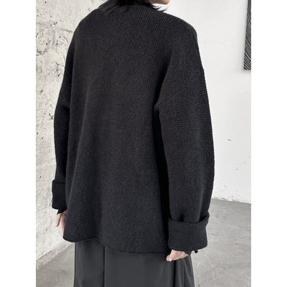 Oversize Big-Pocket Knit Jacket【TR3269】
