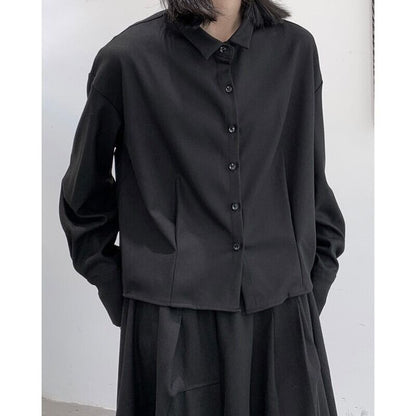Tac Balloon-Sleeve Collared Shirt【TR3105】