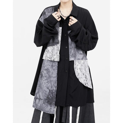 〈Unisex〉Patchwork Nichi Irregular Shirt【TR1324】
