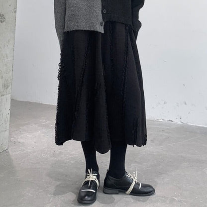 Knit Flare Frill Skirt【TR3185】
