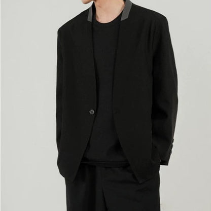 Contrast Collar Tailored Jacket【TR3330】