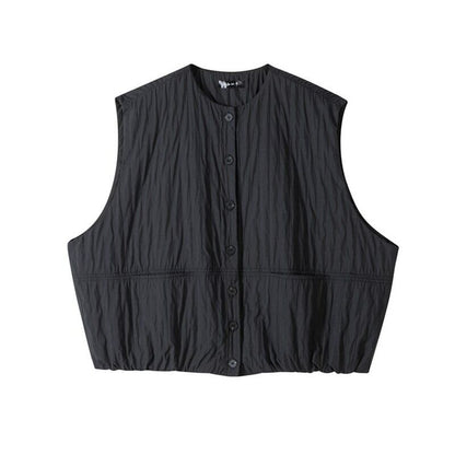 Pleats Simple Pocket Vest【TR3232】