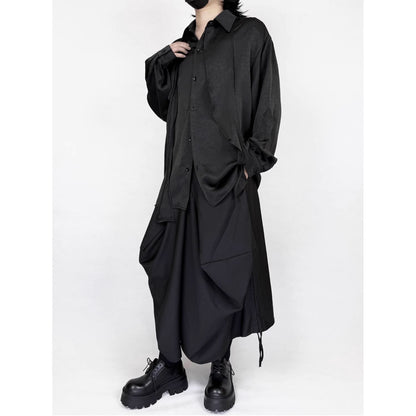 Asymmetry Loose Collared Shirt【TR3324】